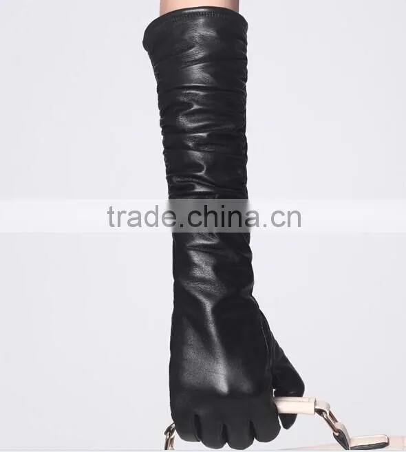 2016 new style Ladies Long Nappa sheep Leather Glove