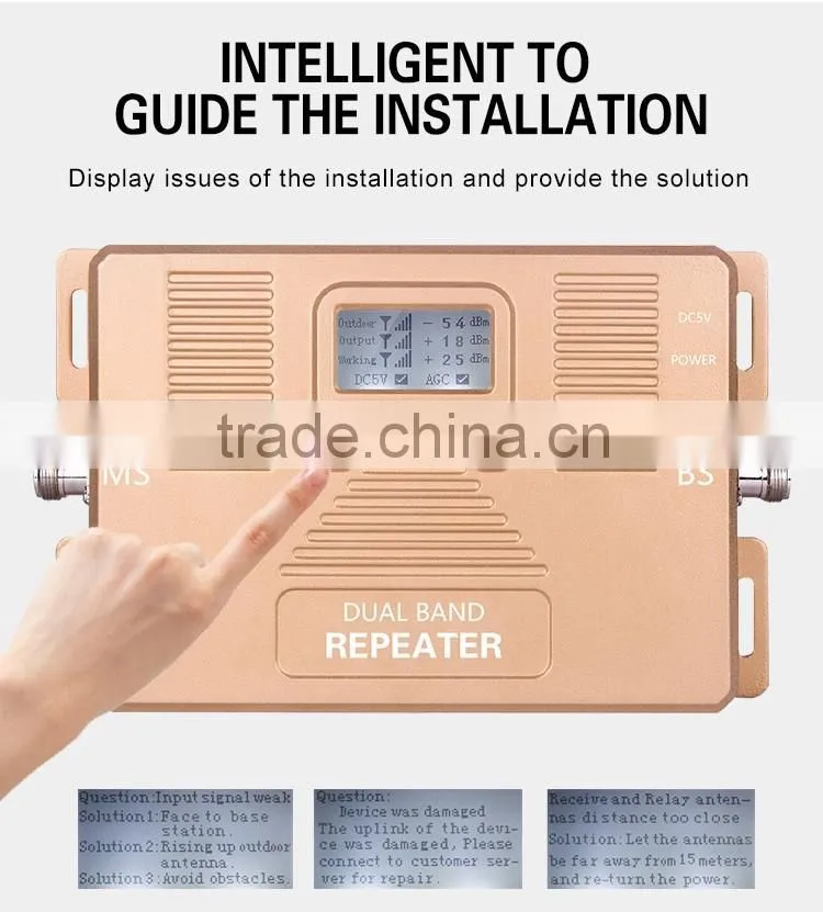 SUPER large coverage dual band 1800/2100 2g 3g signal repeater