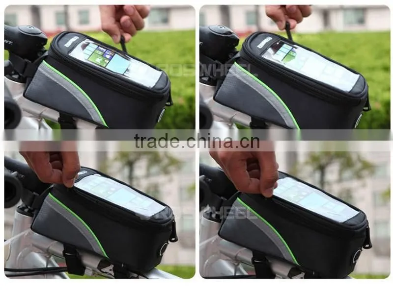 Factory Wholesale Package Outdoor Cycling Waterproof Bike Bag with Mobile Phone Screen Touch Large size 5.5-inch