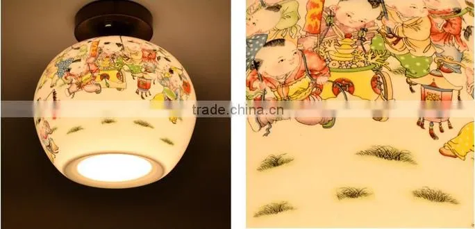 Chinese style wood crafts mode led living room ceiling lighting