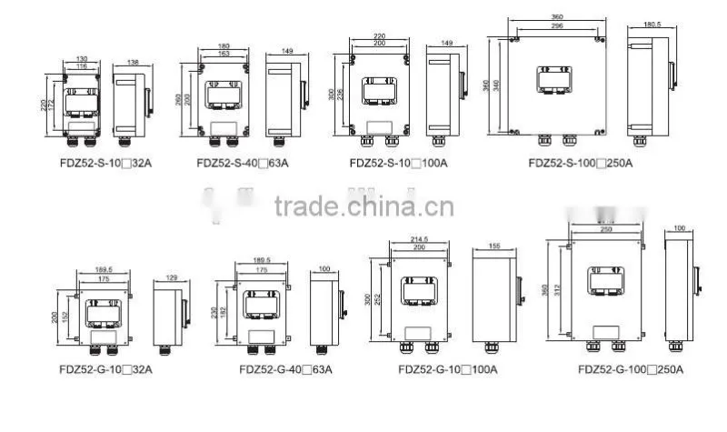 FDZ52 engineering plastic tri-proof circuit breaker corrosion proof junction box
