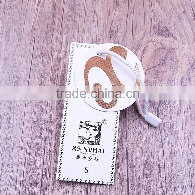 Wholesale custom printing paper string hang tags for handbags clothing t shirt
