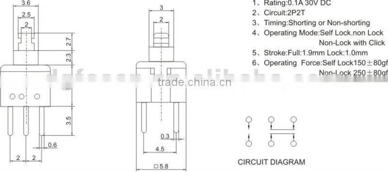 PB tact switch PB-22E07