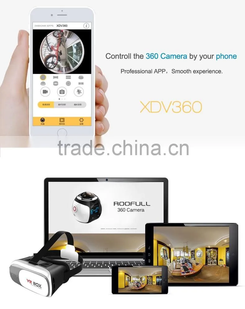 Hot new products 8MP 360 degree Panoramic HD Action Camera waterproof