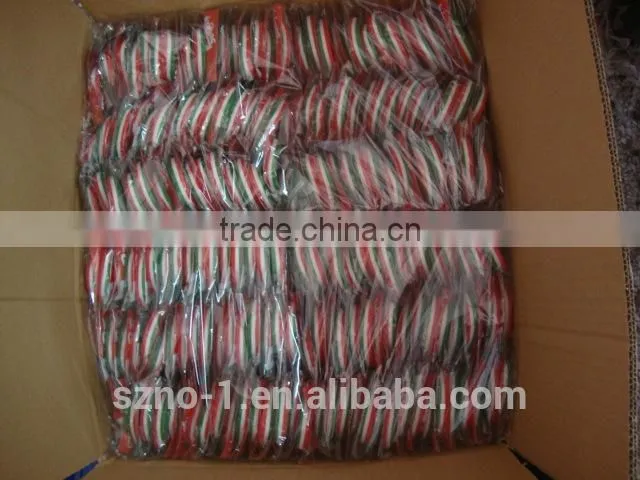 Wholesale Fashion Gifts 1/2 inch Silicone Tricolors Stripe Colors 6 Layers Rainbow Gay Pride Flag Bracelet