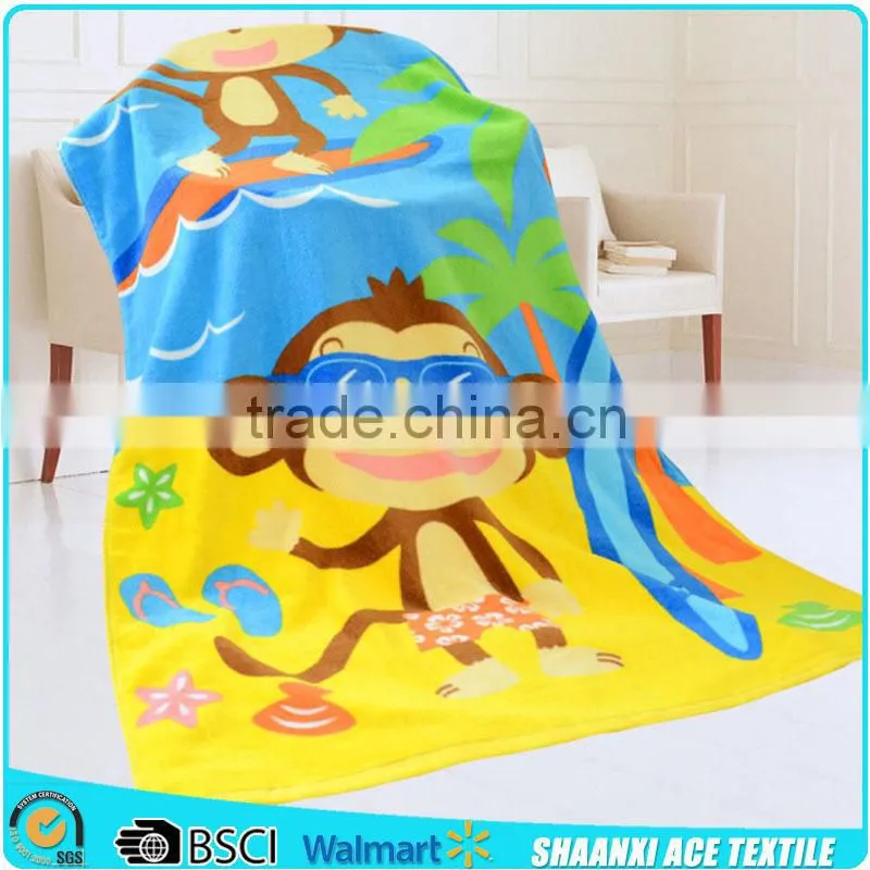 2015 High quality full screen printed animal beach towel for promotion gift