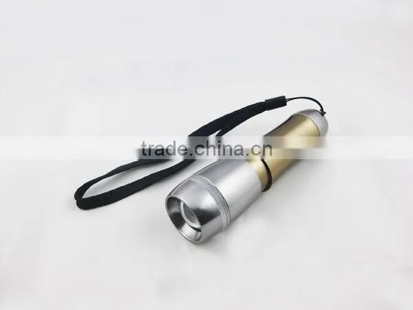 1101- 1 Watt LED Light Aluminum Telescopic Flashlight With ZOOM function for camping usage