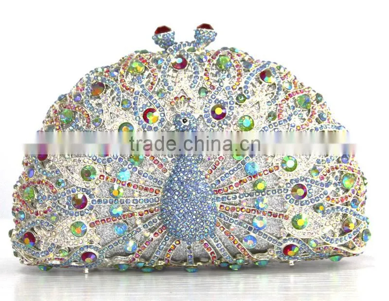 peacock love latest ladies clutch purse india clutch bag for wedding /evening party