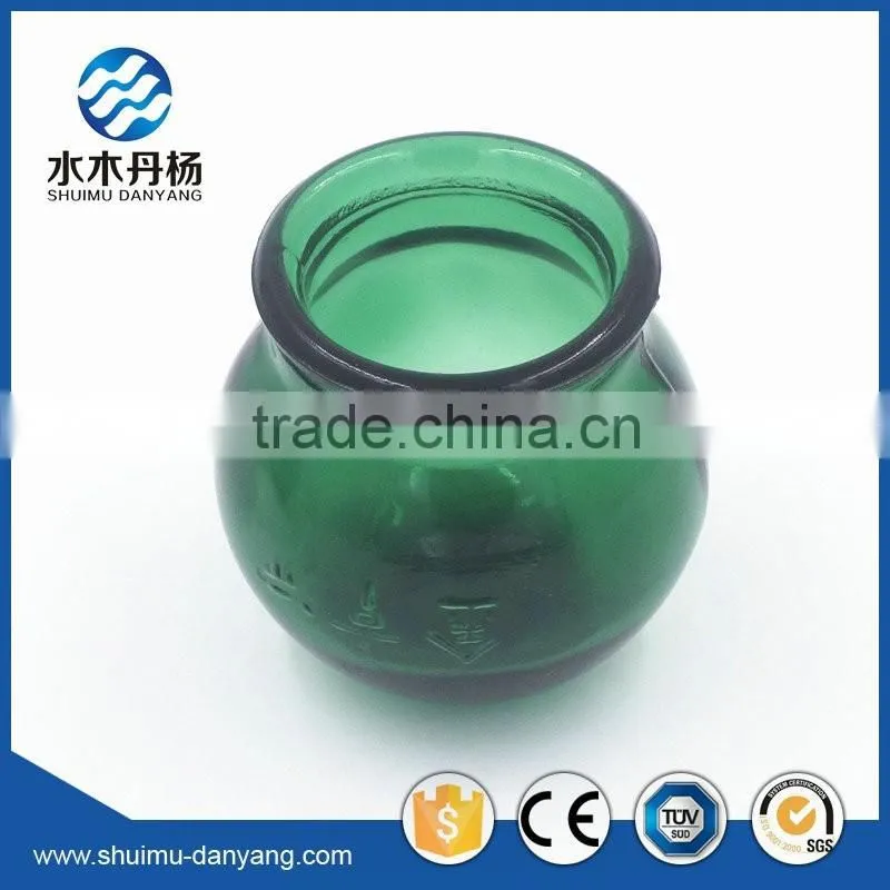 Hot selling green cupping glass jar