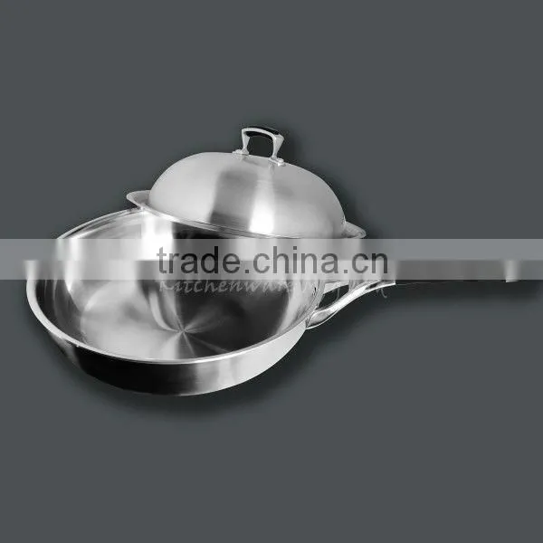 Stianless steel wok cookware 304 non-smoke cooker
