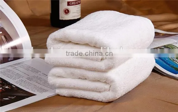 Egyptian Cotton Customized Embroidery Logo White Luxury Hotel Bath Towels