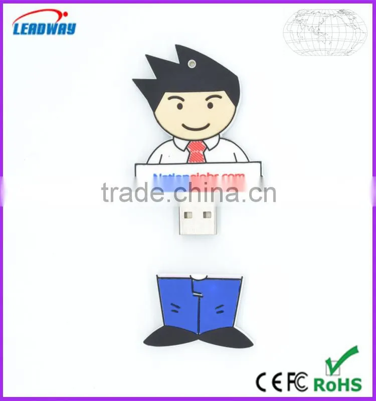PVC customized USB flash drives cartoon figure for promotion
