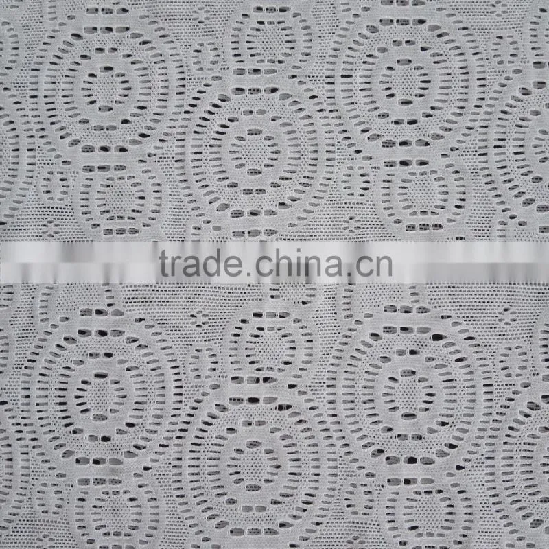 China factory new design 90/10 nylon spandex intersecting circles patern jacquard fabric, fashion garments jacquard fabric
