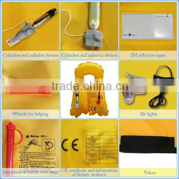 CE approved unisex durable safety auto inflate pfd for sale