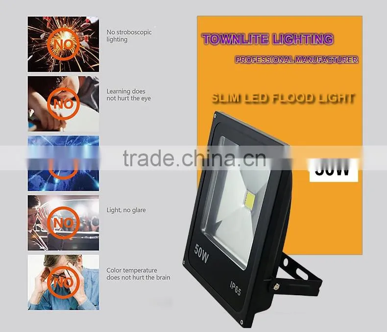 Slim type long-distance outdoor LED flood light 50w