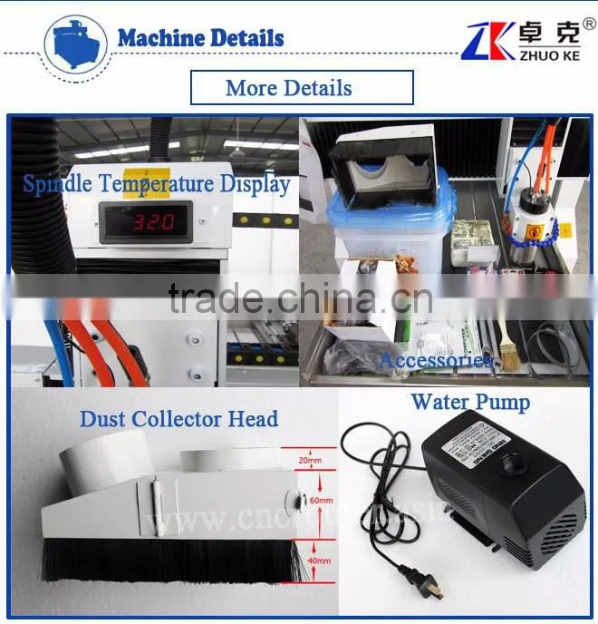 Mach3 Controller CNC Router Machine For Aluminum Acrylic Wood ZK-6090 600*900MM With Dust Collector