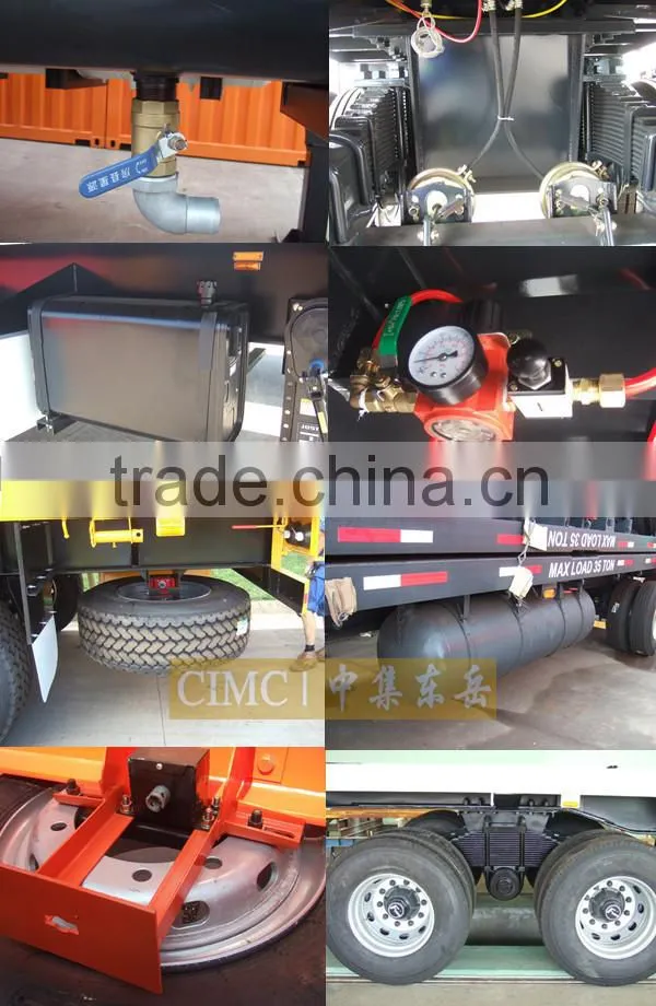 CIMC 3 Axles 50cbm Dry Bulk Cement Tanker Semi Trailer (V Type)