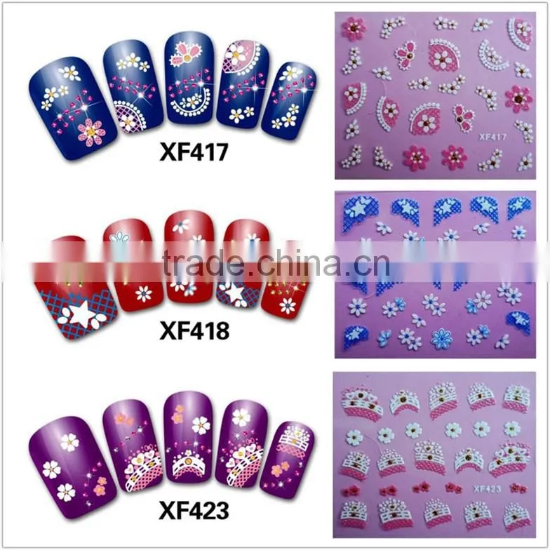 2016 wholesale water transfer french nail sticker nail art stickers water transfer art 3d nail sticker