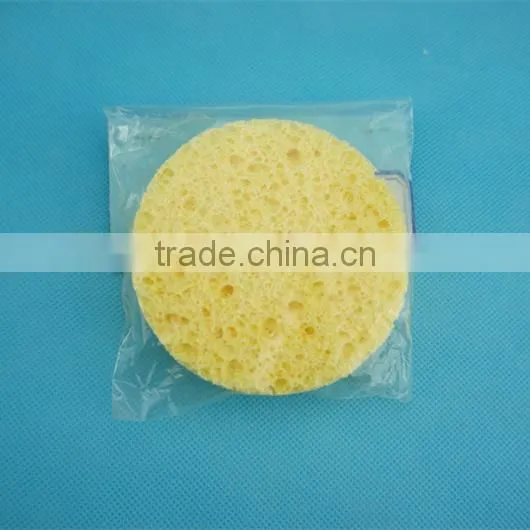 Round Wood Cotton Pulp Powder Cleaning Puff
