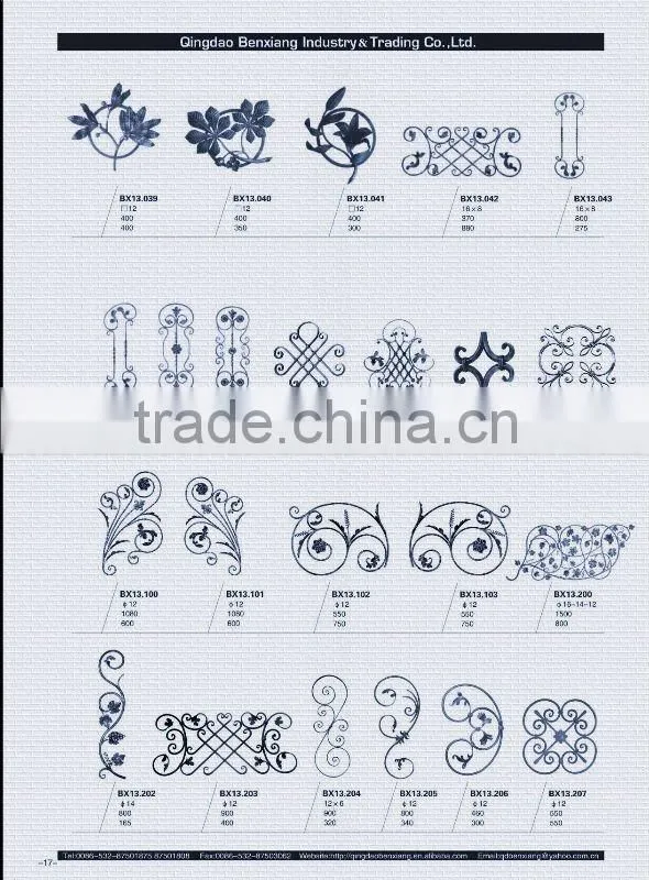 Decorated luxury entrance villa forging faceplate or rosette