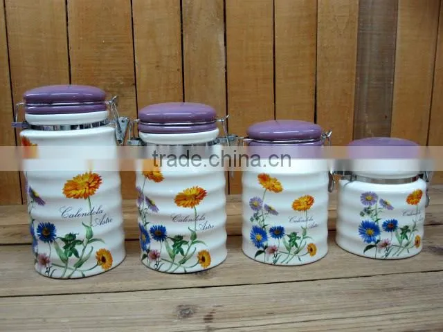 New cheap decal ceramic cookie jar