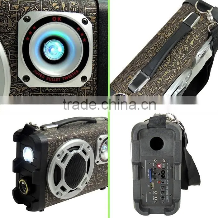 power ampfilier cone for speaker portable mini usb radio speaker with ball light
