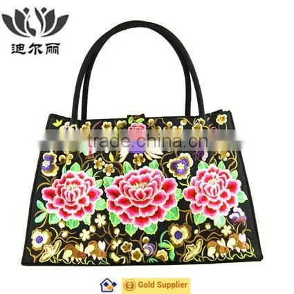 National style embroidery bag woman hand bag
