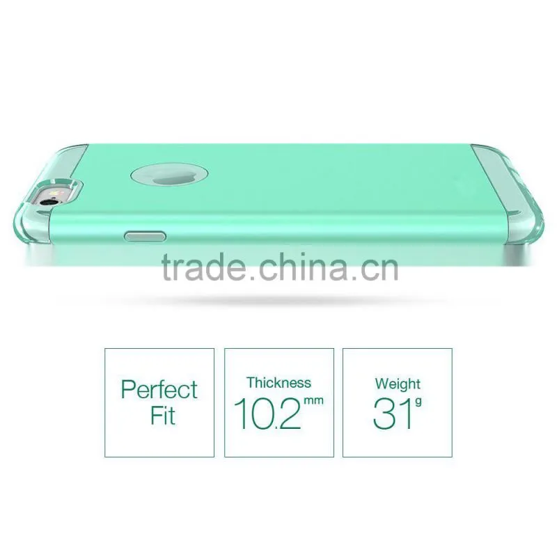 C&T Dual Layer Plastic Back Cover Soft TPU Bumper Mobile Phone Case For iPhone 6s