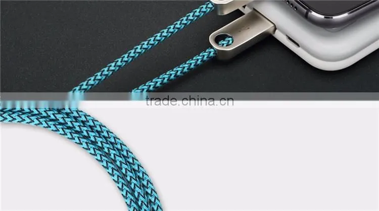 ROCK Cobblestone Type C Round Cable for Huawei xiaomi meizu 2.0A type C to USB Charging nylon metal cables