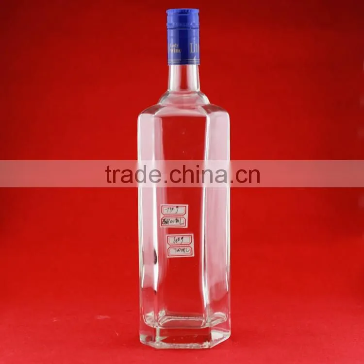 Hot sell champagne bottle glass carboy frosted liquor bottle