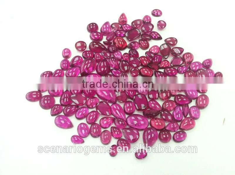 #AZZZ Natural Multi-Shape Free Size Cabs Loose Stone Rubellite Cabochon