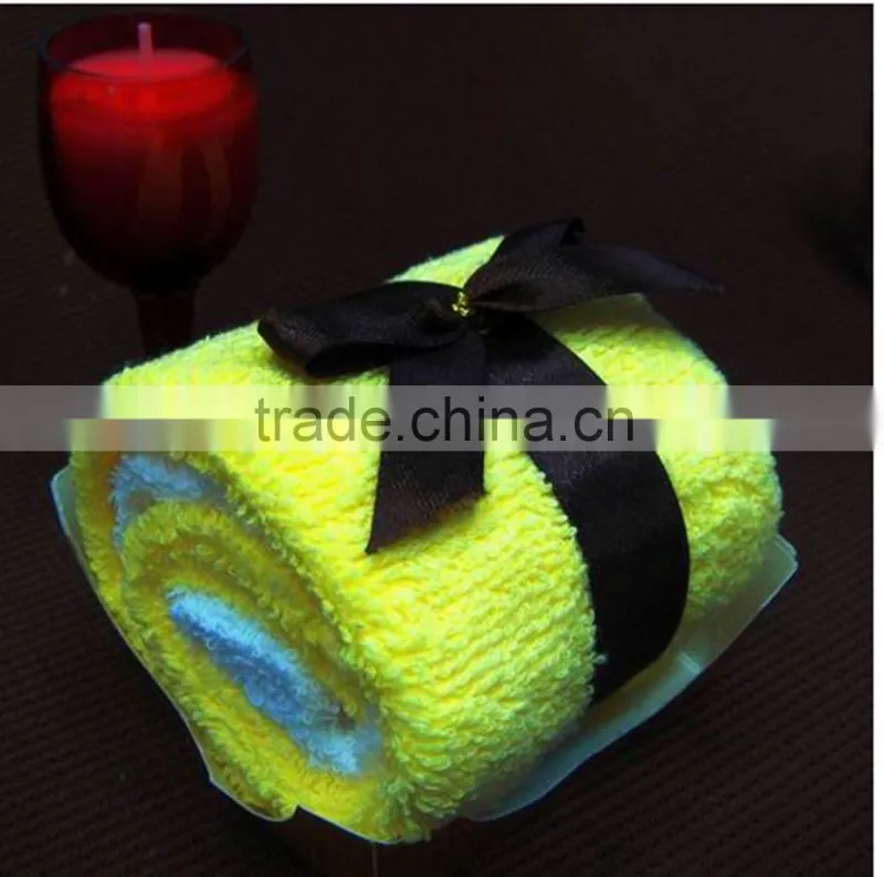 2014 new design lovely promotion 100% cotton cake gift towel sets in box pack