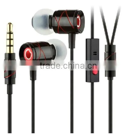 Stereo TPE Patent ear earphones&earbuds with mic and volome in retail packaging