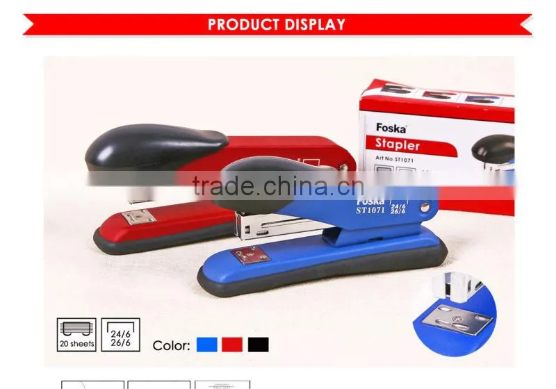 Hot Sale Half Strip Metal Stapler(24/6 26/6)