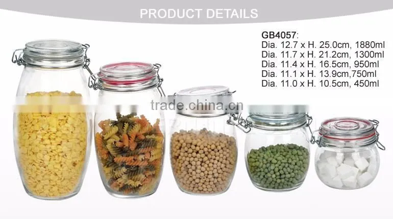 Factory Price Pickle Glass Jar Tall Clear Glass Canning Jars