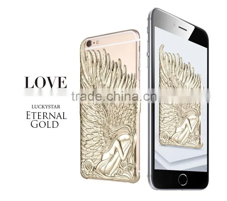for custom iphone 6 hard case pc material angel wings case for iphone 6, custom logo