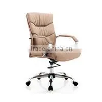 Ergonomic Swivel/Tilt White Chair Leather with Wheels