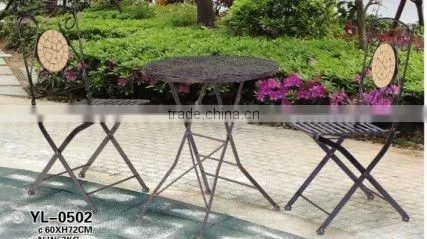metal outdoor furniture Hot Sell Model garden mosaic furniture