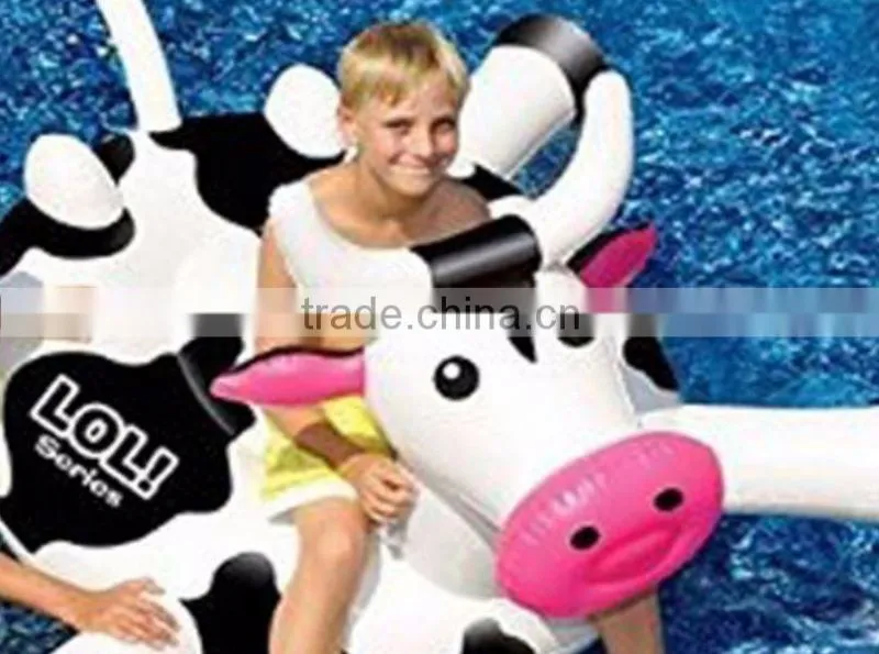 giant LOL54"Inflatable Cow Ride-OnWater Outdoor PoolRaft Float SwimToy/inflatable pool float manufacturers/pool float inflatable
