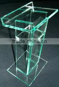 24" Standard Glass Color Podium - Green Tint (LE-G023)