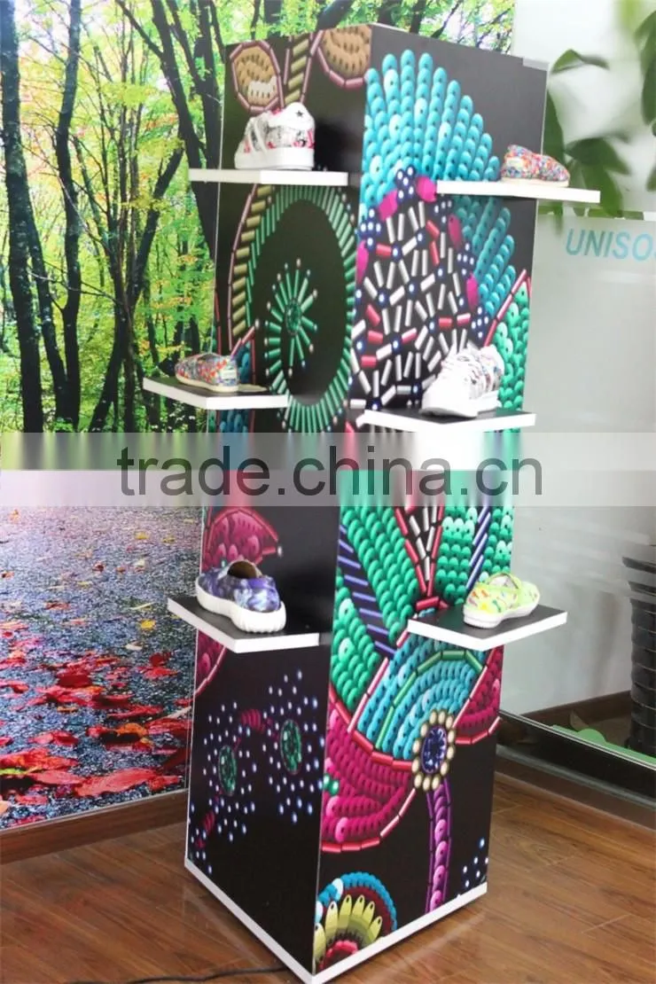 Shanghai factory new products 3F board colorful printing rotating display board