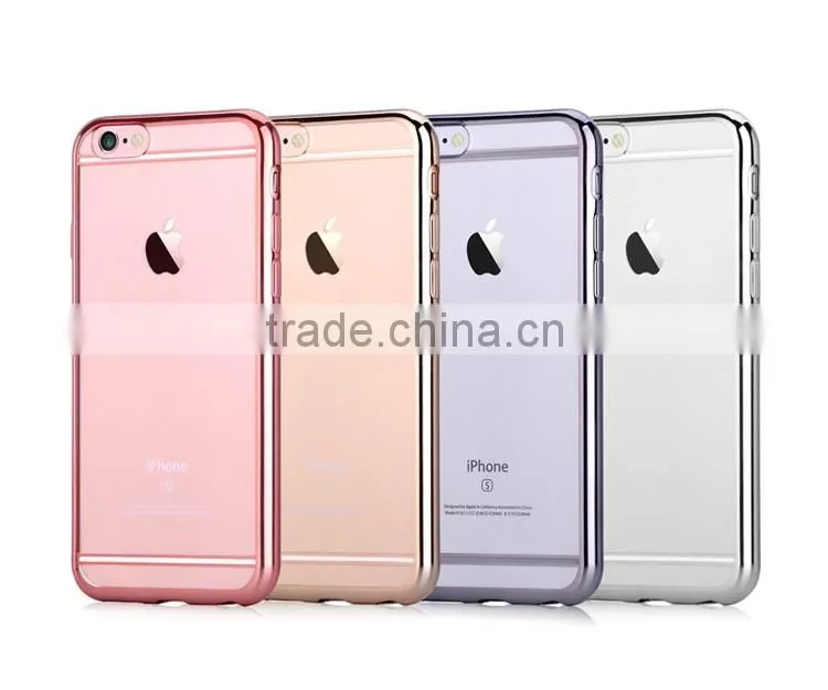 Cell Phone Transparent Matte Plating Soft TPU Cases Cover For Iphone 6 6S 6 Plus