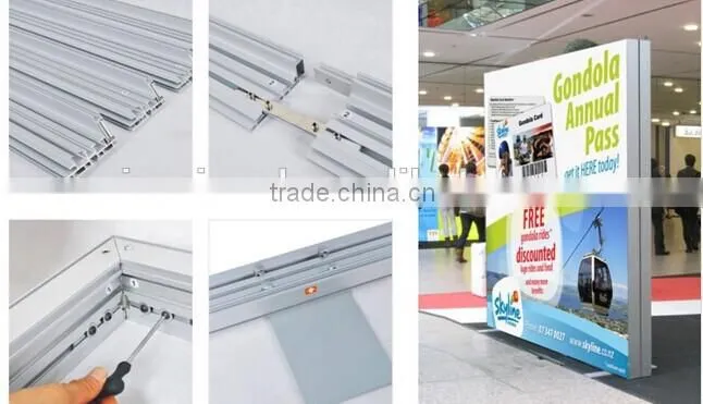 fabric frameless advertising Aluminum Profiles ,textile backlit light box frame Aluminum manufactory