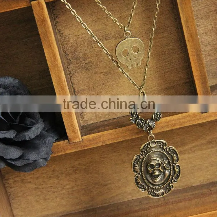 MYLOVE flower skull sweaterchain long necklace vampire MLSC-22