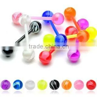 Hot sale push-in labret ring acrylic body jewelry