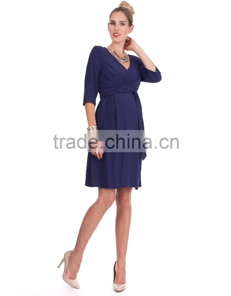 Deep V-Neck Sexy Maternity Dresses Easy Nursing