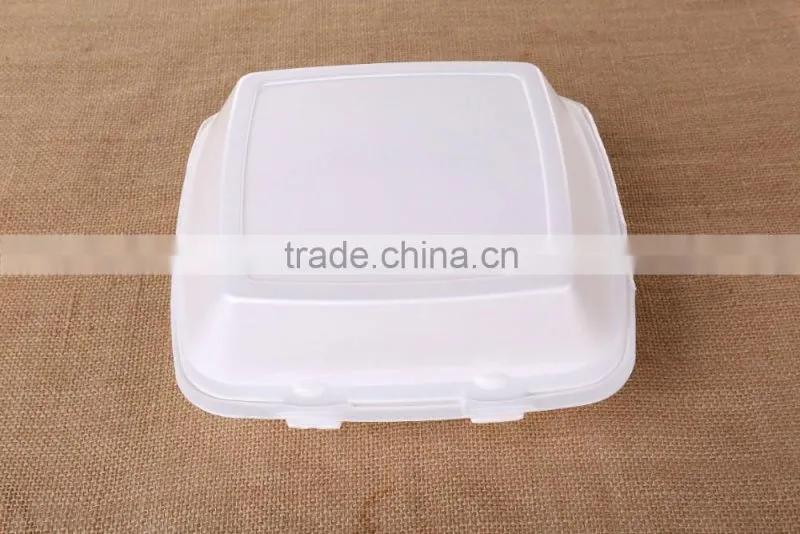 Foam takeaway food container three lattice