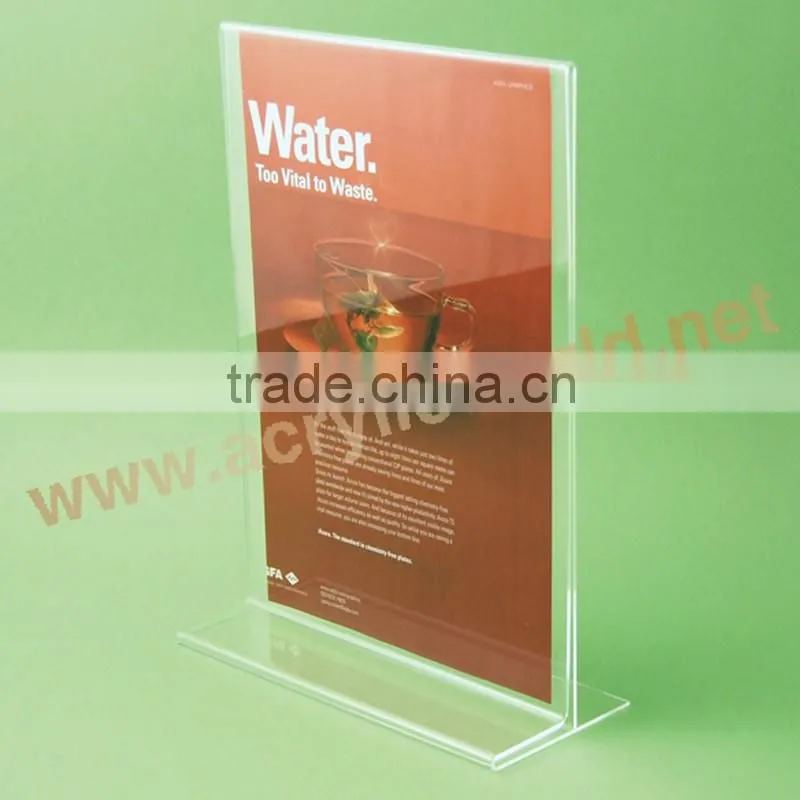 a5 T shape acrylic menu holder