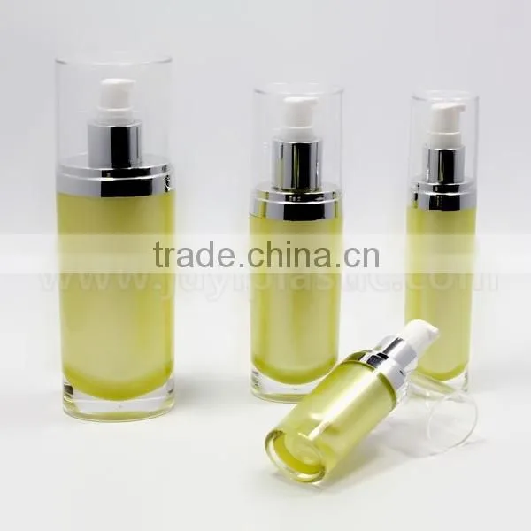 Round Cosmetic Acrylic Bottle, Acrylic Lotion Bottle With Pump