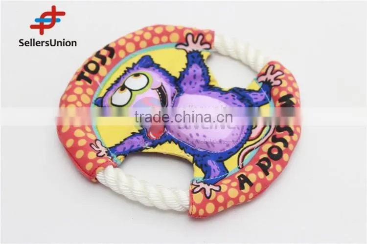 No.1 yiwu exporting commission agent wanted Cartoon Flying Saucer Canvas Pet Toy For Cat